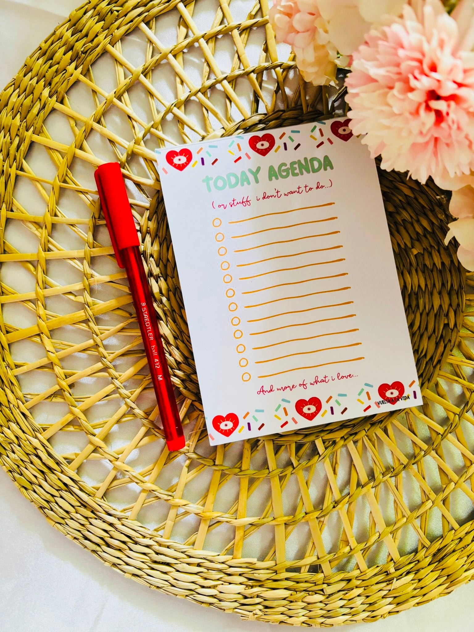 Today Agenda A6 Notepad