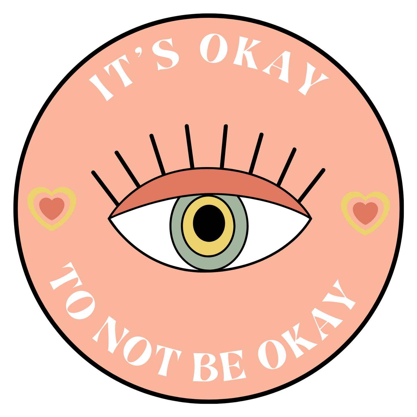 IT'S OKAY TO NOT BE OKAY Mental Health Sticker