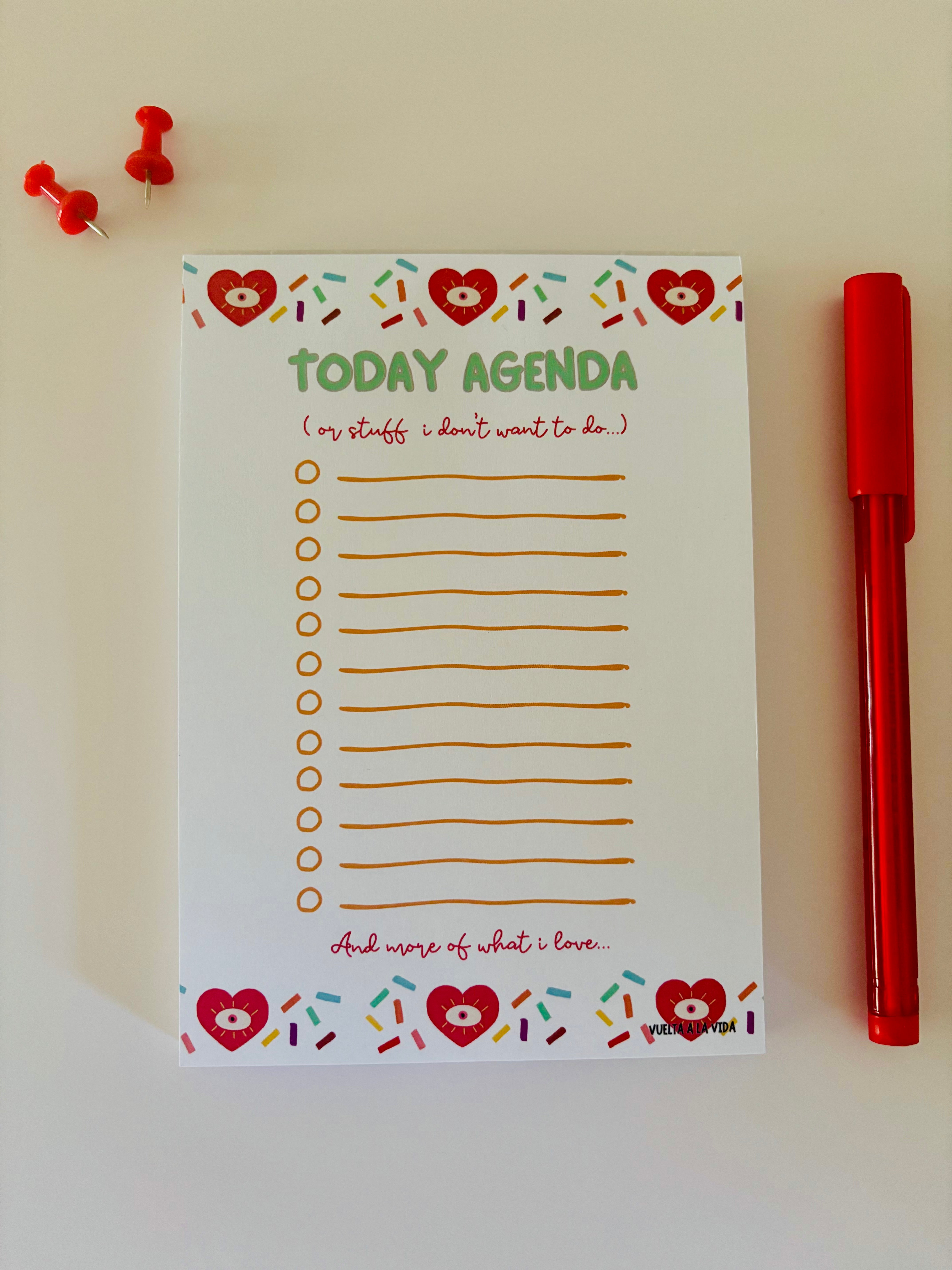 Today Agenda A6 Notepad