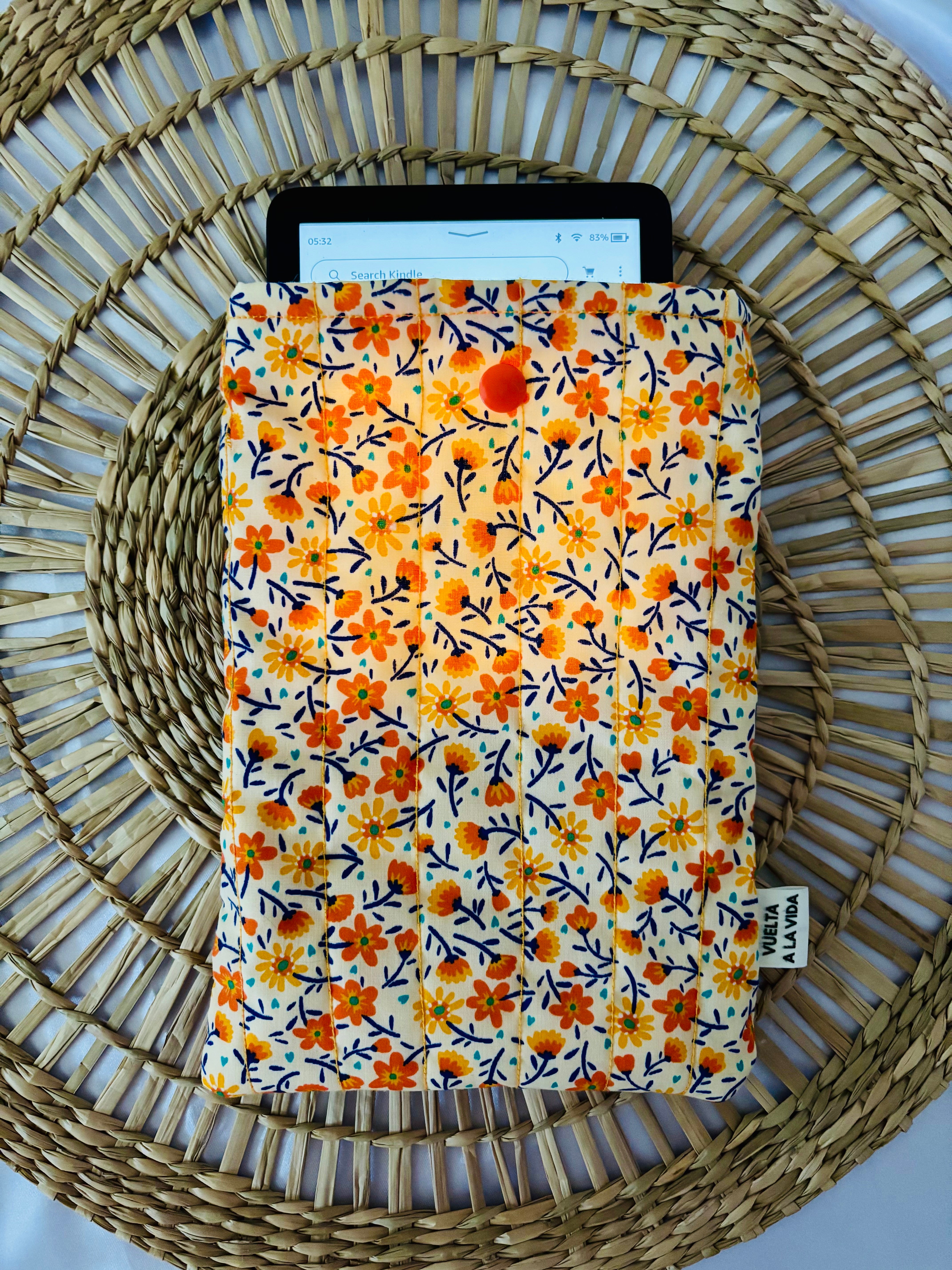 Kindle Sleeve | Padded & Quilted handmade Kindle Sleeve 