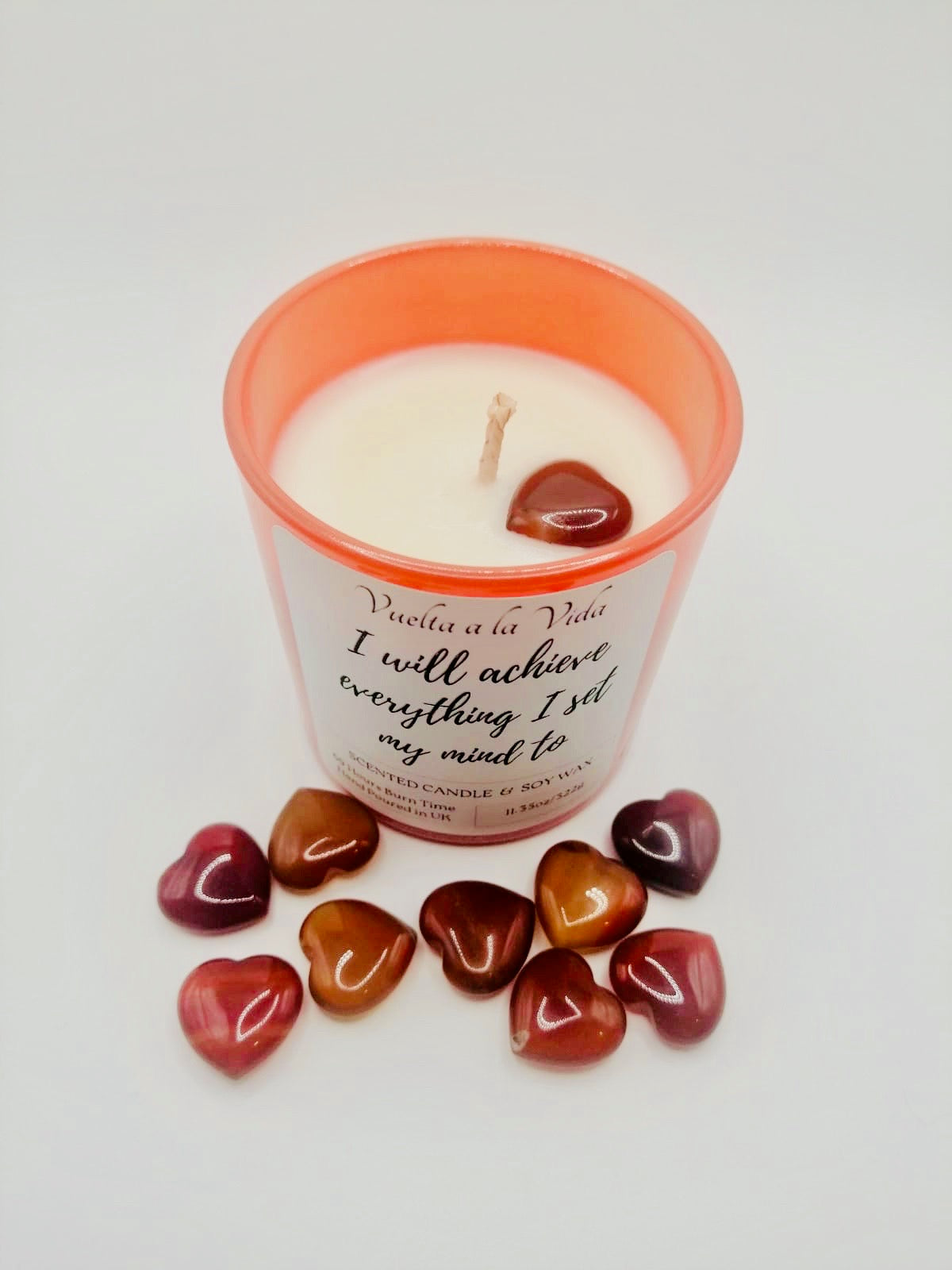 RED CARNELIAN AGATE & INTENTION Candle
