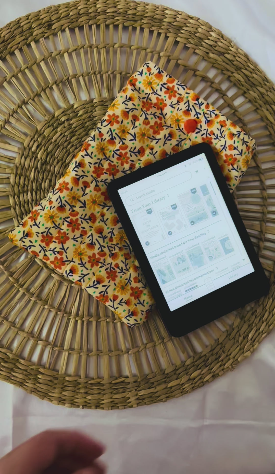 Kindle Sleeve | Padded & Quilted handmade Kindle Sleeve 